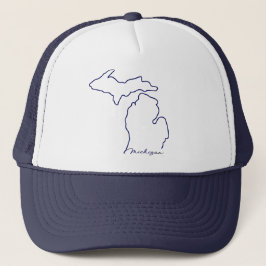 Gorra De Camionero Esquema de Michigan