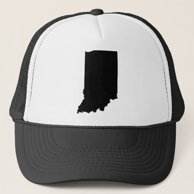 Gorra De Camionero Esquema del estado de Indiana (Anverso)