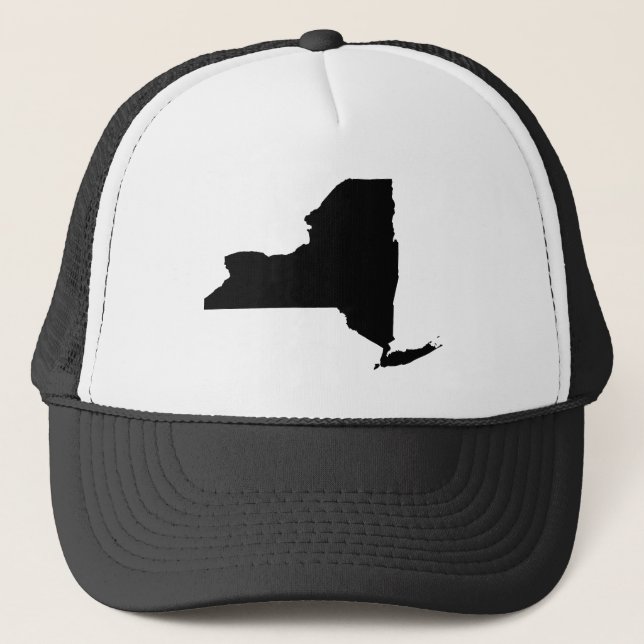 Gorra De Camionero Esquema del Estado de Nuevo York (Anverso)