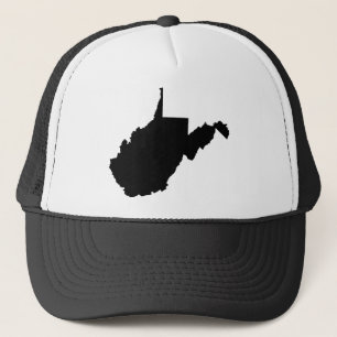 Gorra De Camionero Esquema del estado de Virginia Occidental