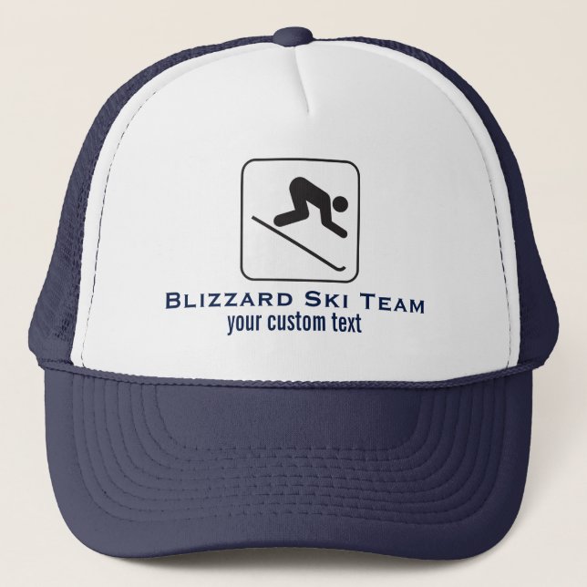 Gorra De Camionero Esquí alpino en declive del personalizado del (Anverso)