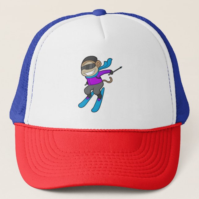 Gorra De Camionero Esquí Monkey Skier (Anverso)