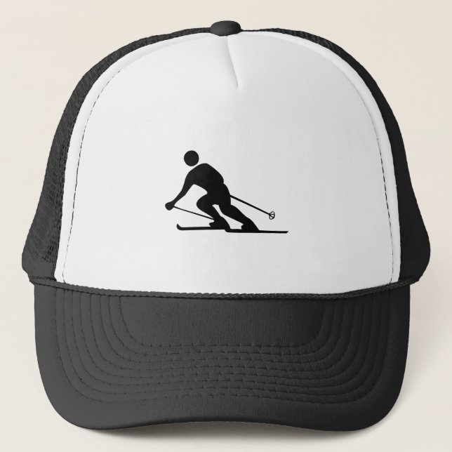 Gorra De Camionero Esquí - Negro (Anverso)