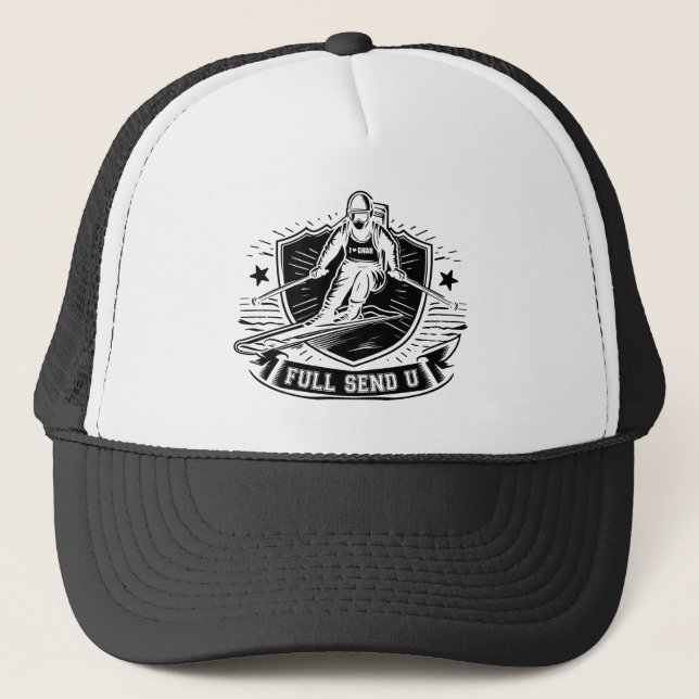 Gorra De Camionero Esquí universitario de envío completo (Anverso)