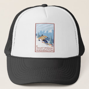Gorra De Camionero Esquiador de la nieve de Downhhill - soporte