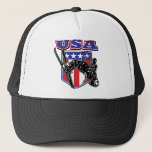 Gorra De Camionero Esquiador de nieve obteniendo nieve
