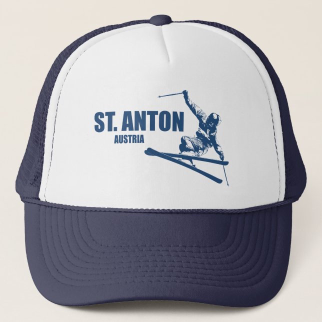 Gorra De Camionero Esquiador de St. Anton Austria (Anverso)