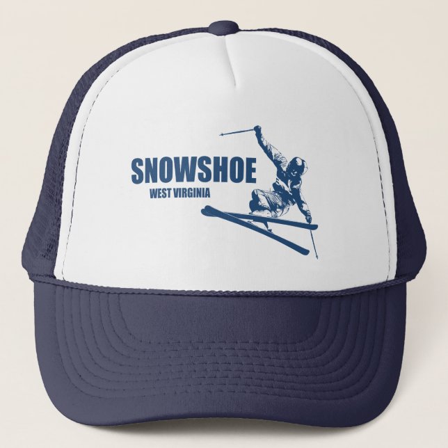 Gorra De Camionero Esquiador de Virginia Occidental para Snowshoe Mou (Anverso)