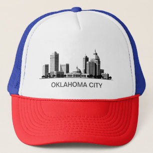 Gorra De Camionero Esquina estilizada de la ciudad moderna de Oklahom
