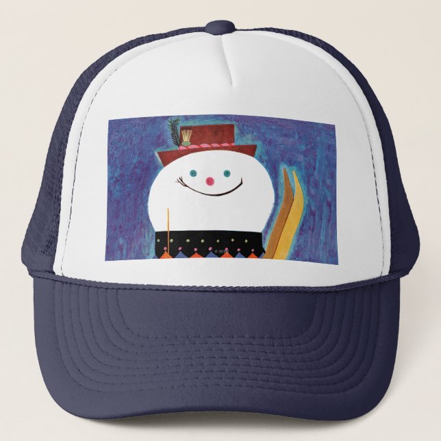 Gorra De Camionero Esquís para el muñeco de nieve (Anverso)