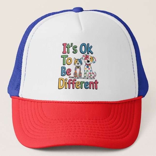 Gorra De Camionero Está bien ser diferente (Anverso)
