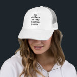 Gorra De Camionero Esta dama de gato sin hijos está votando kamala bl<br><div class="desc">Esta dama de gato sin hijos está votando kamala minimalista moderno divertido sombrero de camionero fresco. Personalizable completamente el texto negro sobre fondo blanco. Disponible en muchos colores y opciones de estilo.</div>