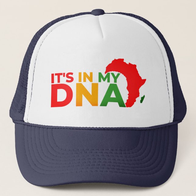Gorra De Camionero Está en mi ADN - Mes de la historia negra (Anverso)