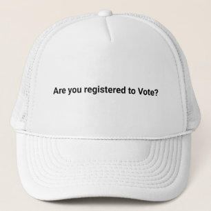 Gorra De Camionero ¿Está registrado para votar? texto negro personali