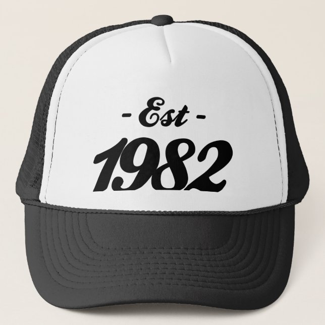 Gorra De Camionero establecido 1982 - cumpleaños (Anverso)