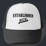 Gorra De Camionero Established 1974.png<br><div class="desc">patrón de sombrero</div>