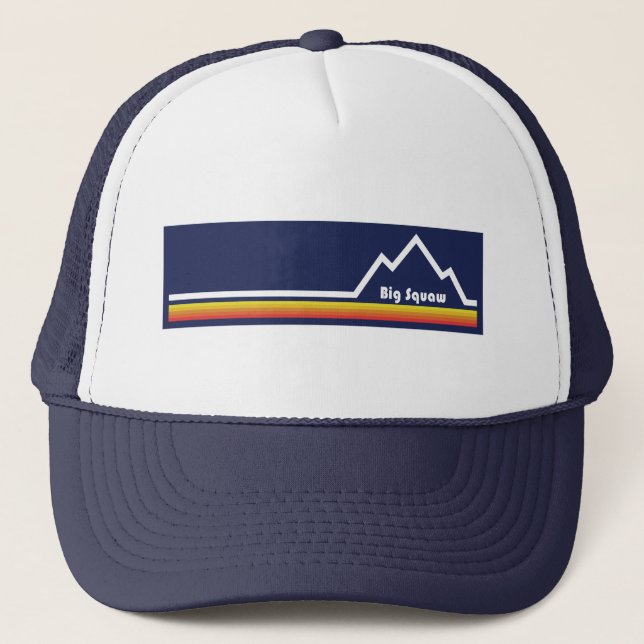 Gorra De Camionero Estación de esquí Big Squaw Mountain (Anverso)