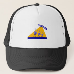 Gorra De Camionero Estación espacial y antena parabólica retras