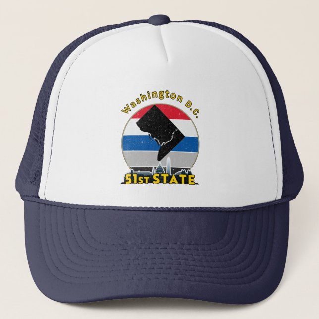 Gorra De Camionero Estado 51: Estado para Washington, DC (Anverso)