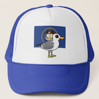 Gorra De Camionero Estado Birdorable de Utah: Gaviota de California
