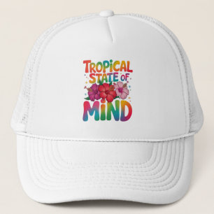 Gorra De Camionero Estado de ánimo tropical verano playa tropical