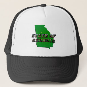 Gorra De Camionero Estado de Georgia Mapa Esquema y texto de imagen