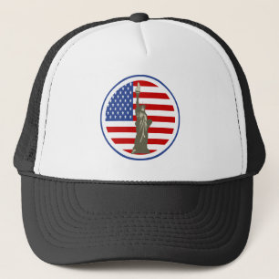 Gorra De Camionero Estado de libertad en la bandera de los Estados Un