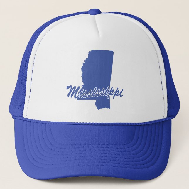 Gorra De Camionero Estado de Mississippi Forma Trucker Hat (Anverso)