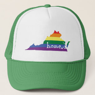 Gorra De Camionero Estado del Orgullo Gay  Virginia