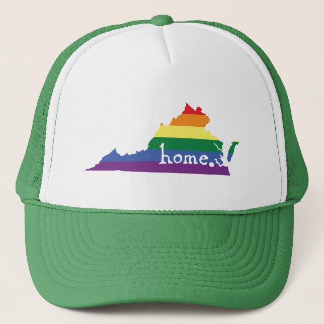 Gorra De Camionero Estado del Orgullo Gay| Virginia (Anverso)