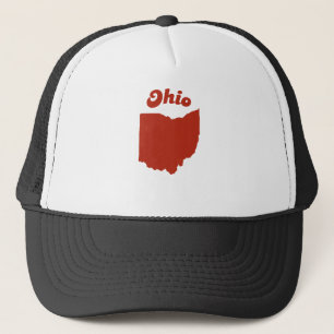Gorra De Camionero Estado del rojo de OHIO