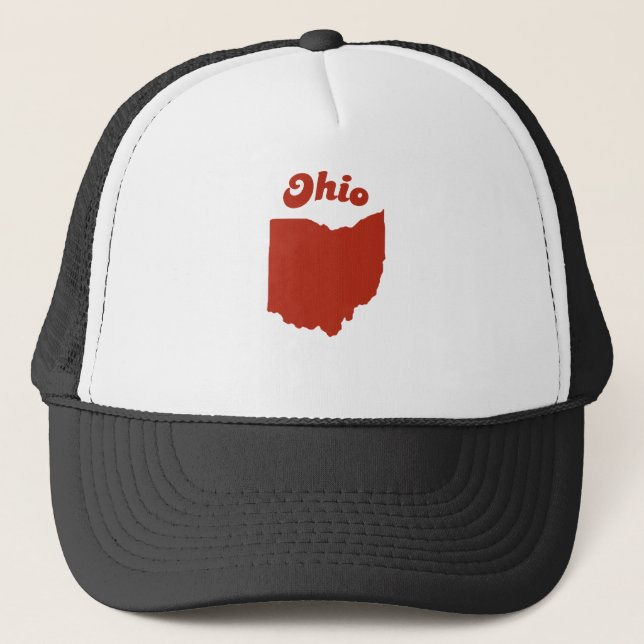 Gorra De Camionero Estado del rojo de OHIO (Anverso)