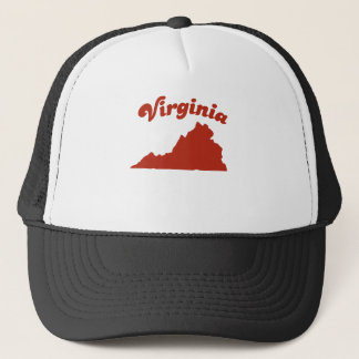 Gorra De Camionero Estado del rojo de VIRGINIA