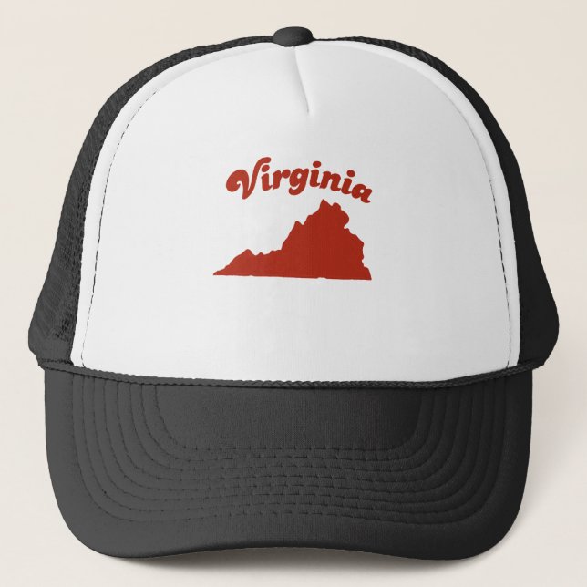 Gorra De Camionero Estado del rojo de VIRGINIA (Anverso)