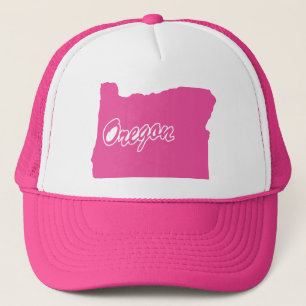 Gorra De Camionero Estado rosado Oregon