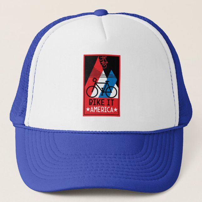 Gorra De Camionero Estados Unidos en bicicleta (Anverso)
