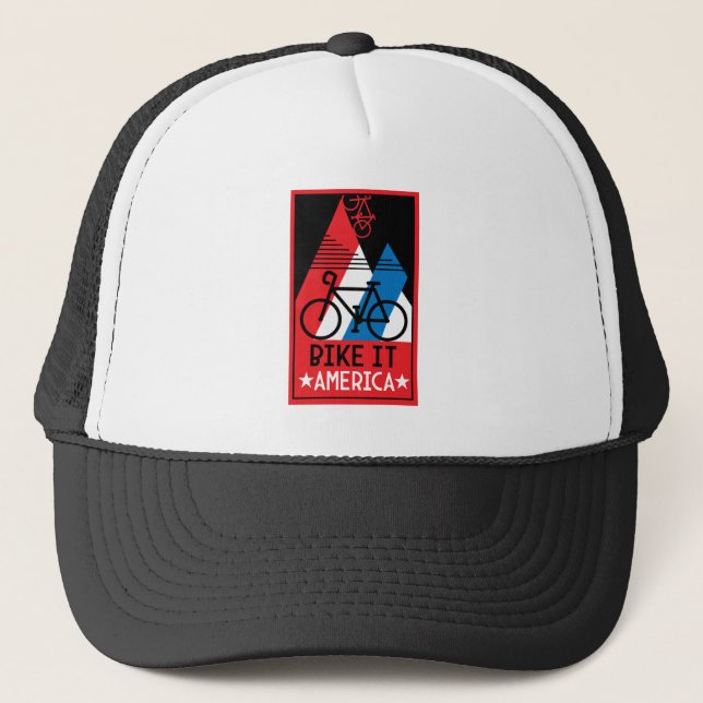 Gorra De Camionero Estados Unidos en bicicleta (Anverso)