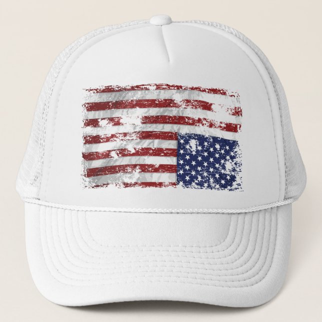 Gorra De Camionero Estados Unidos en peligro - Bandera boca abajo (Anverso)