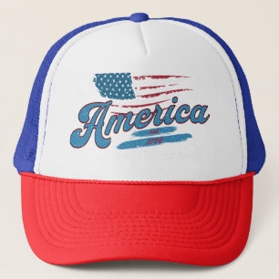 Gorra De Camionero Estados Unidos Este. 1776 - Bandera y estrellas en