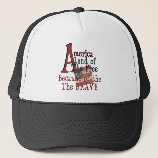 Gorra De Camionero ESTADOS UNIDOS - Tierra de los libres por los vali (Anverso)