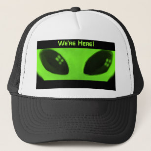 Gorra De Camionero ¡Estamos aquí! casquillo w/words