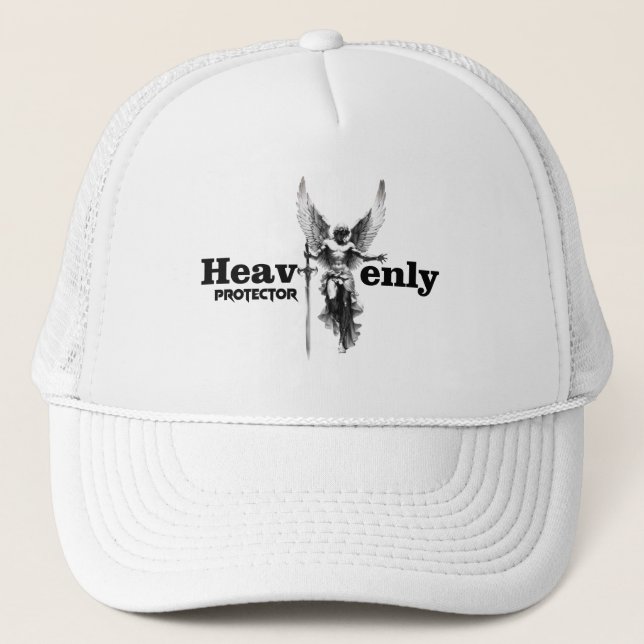 Gorra De Camionero Estampa Anjo - Heavenly Protector - Bone (Anverso)