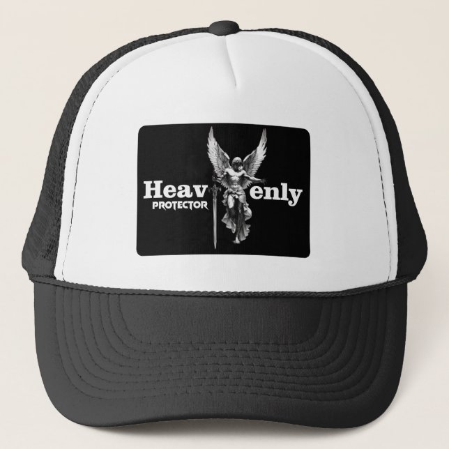 Gorra De Camionero Estampa Anjo - Heavenly Protector - Bone (Anverso)