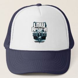 Gorra De Camionero Estampa Carro - Low Rider Angels - Bone