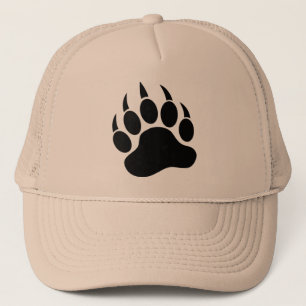 Gorra De Camionero Estampa de garra de oso negro delante y detrás -Go