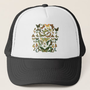 Gorra De Camionero Estampa de patrón de mariposa polilla vintage