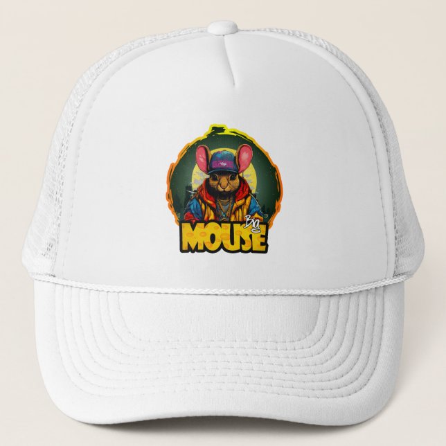 Gorra De Camionero Estampa Hip Hop - Big mouse - Bone (Anverso)