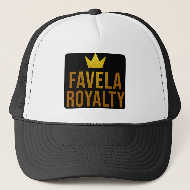 Gorra De Camionero Estampa Hip Hop - Favela Royalty - Bone (Anverso)