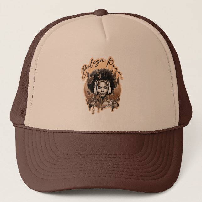 Gorra De Camionero Estampa Moda - Pure Beauty – Bone (Anverso)