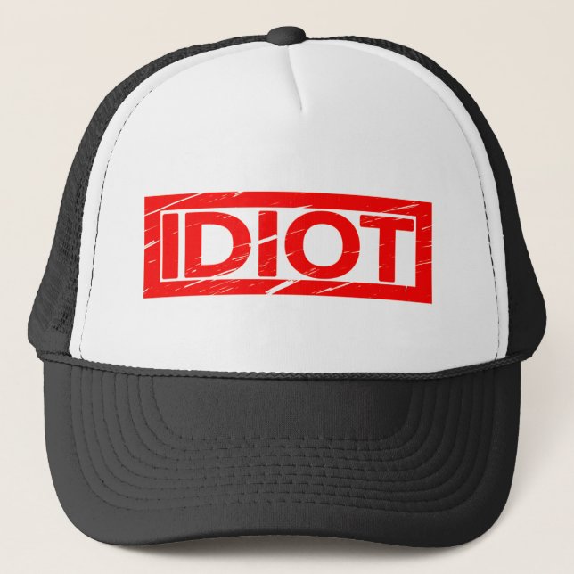 Gorra De Camionero Estampado de Idiota (Anverso)